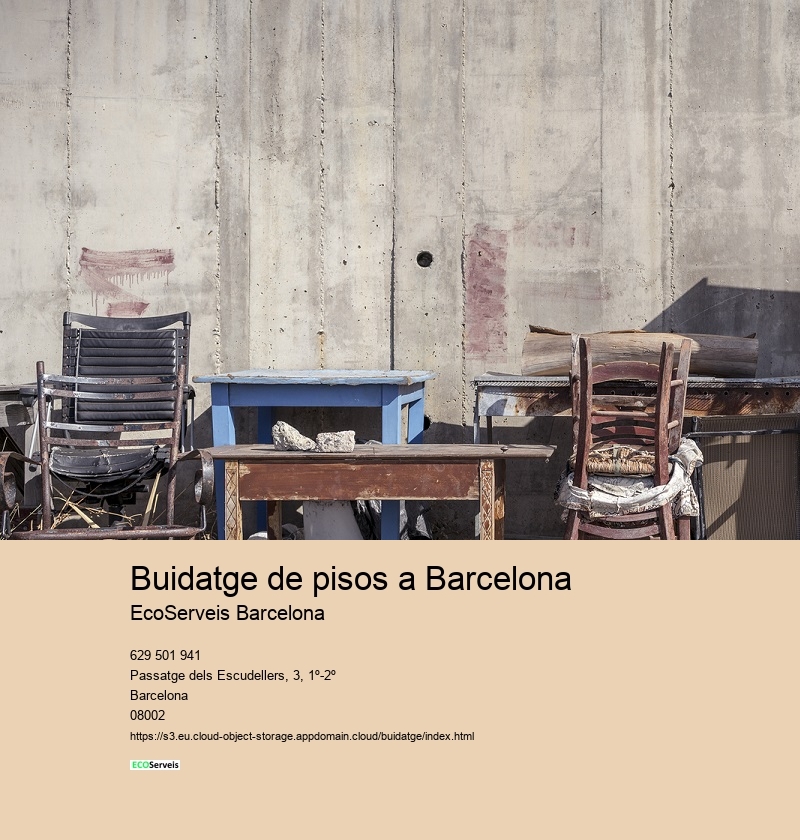 Buidatge de pisos a Barcelona EcoServeis Barcelona Professionalitat i eficiència: Les promeses d'EcoServeis per a la tasca de buidatge de pisos i cases a Barcelona