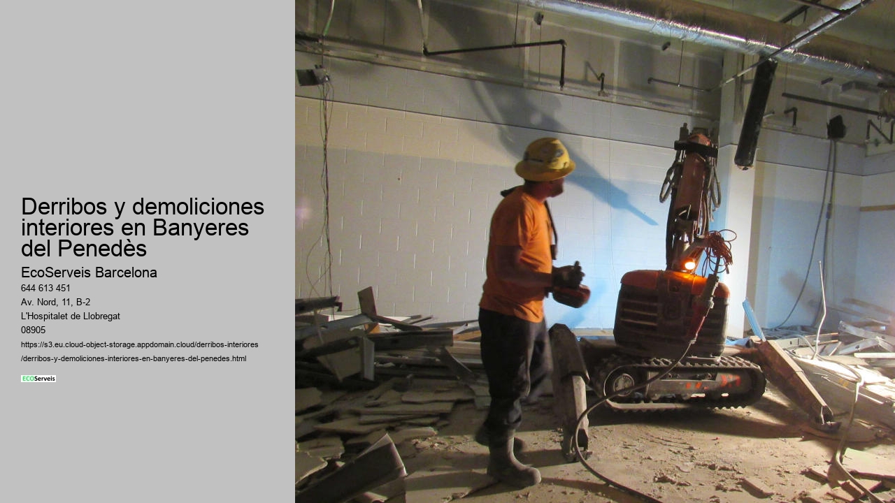 Derribos y demoliciones interiores en Banyeres del Penedès